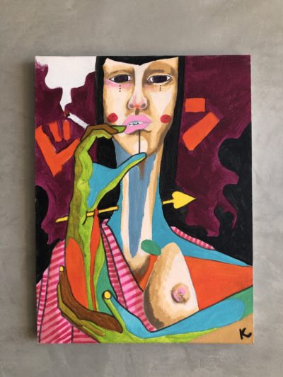 Mulher com cigarro